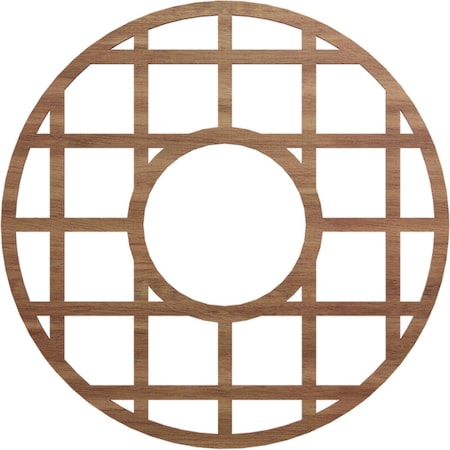 Ekena Millwork O'Neal Wood Fretwork Pierced Ceiling Medallion, Walnut, 24"OD x 8 3/4"ID x 3/8"T CMWP24X24X0375ONWA